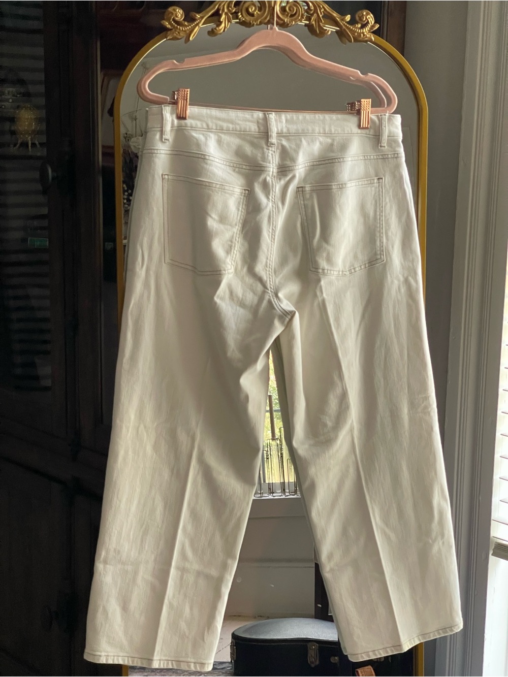 Eileen Fisher Organic Cotton Denim Wide-Leg Cropped Jeans - Picture 5 of 7